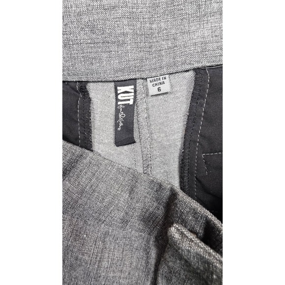 KUT From The Kloth Women 6 Boot Cut Leg Gray Rose Dress Pants Mid-Rise Stretch - Picture 4 of 9